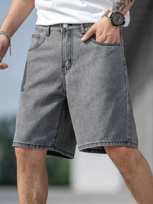 Grey_Denim_Premium_Short_For_Men