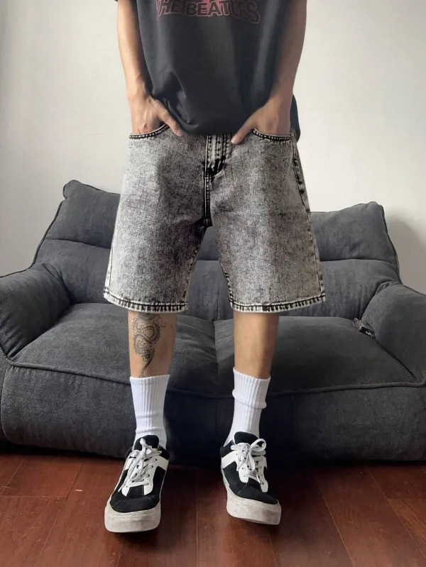 Grey_Denim_Premium_Short_For_Men