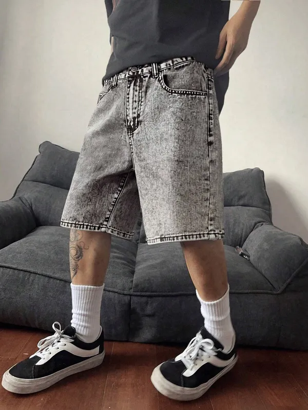 Grey_Denim_Premium_Short_For_Men