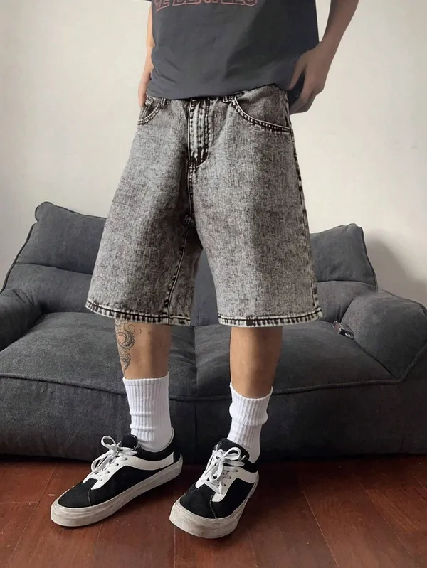 Grey_Denim_Premium_Short_For_Men