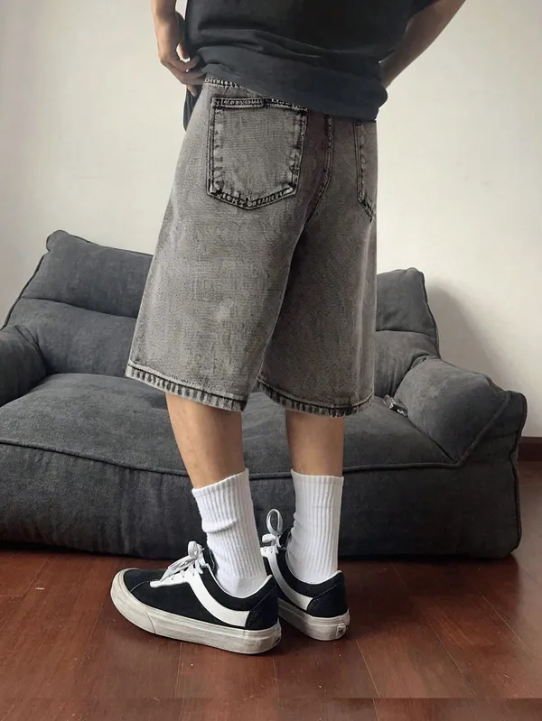 Grey_Denim_Premium_Short_For_Men