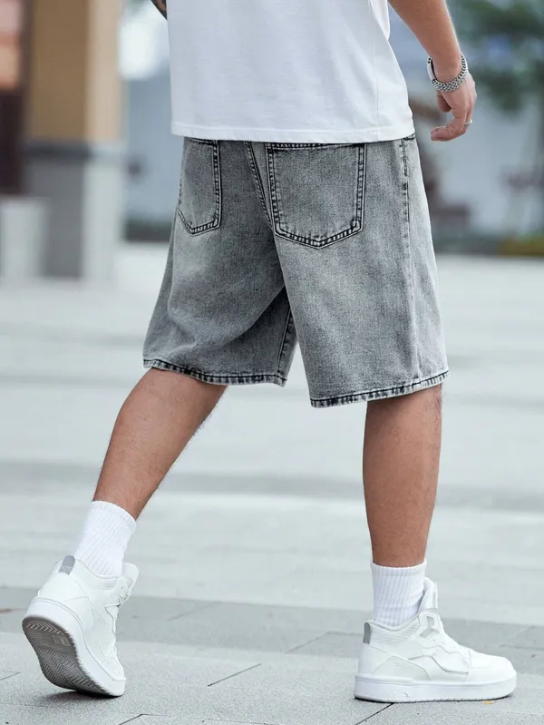 Grey_Denim_Premium_Short_For_Men