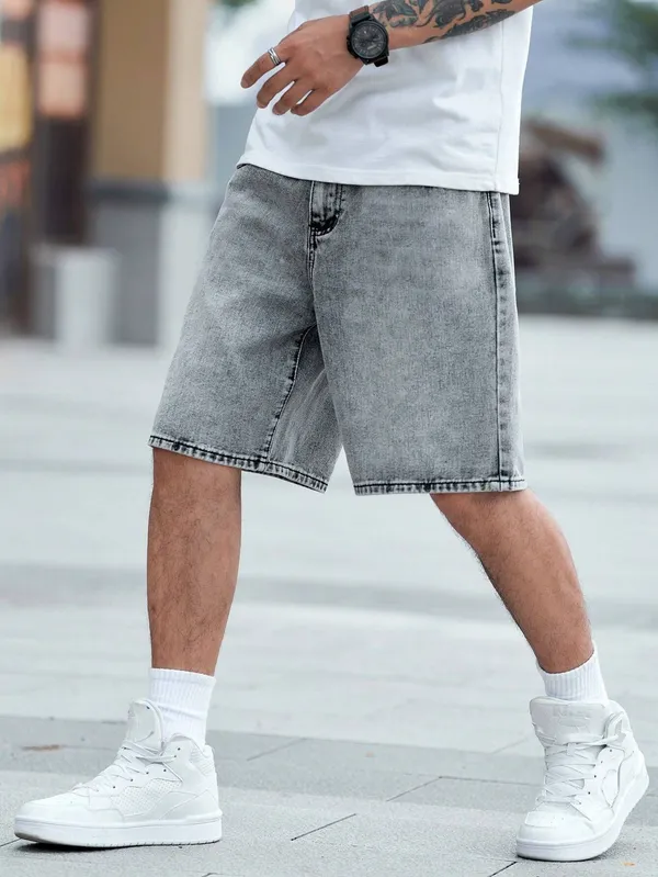 Grey_Denim_Premium_Short_For_Men