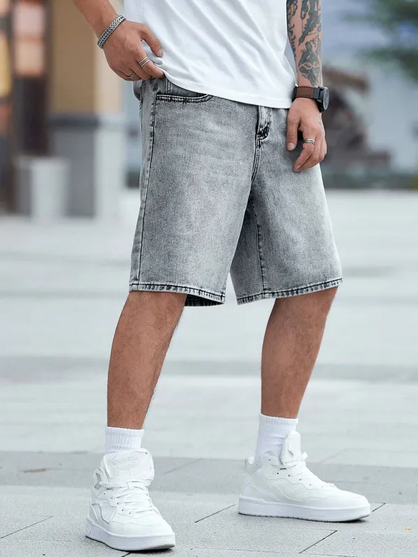 Grey_Denim_Premium_Short_For_Men