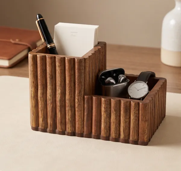 Handcrafted_Fluted_Mango_Wood_Cutlery_Spice_Stand_Honey_Finish