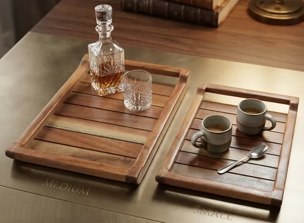 Hosting_Organization_Combo_2_Piece_Acacia_Tray_Set_Fluted_Cutlery_Stand