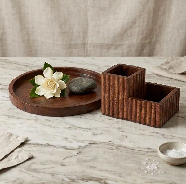 Hosting_Organization_Combo_Acacia_Tray_Fluted_Cutlery_Stand