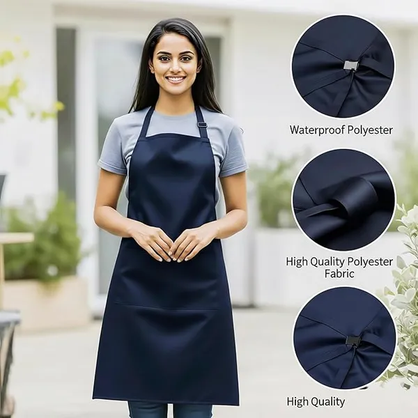 Navy_Blue_Waterproof_Kitchen_Apron_Oil_&_Stain_Resistant_Apron_With_2_Pockets_For_Home