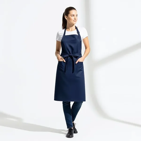 Navy_Blue_Waterproof_Kitchen_Apron_Oil_&_Stain_Resistant_Apron_With_2_Pockets_For_Home