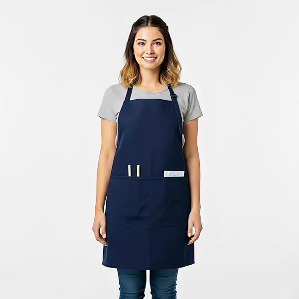 Navy_Blue_Waterproof_Kitchen_Apron_Oil_&_Stain_Resistant_Apron_With_2_Pockets_For_Home