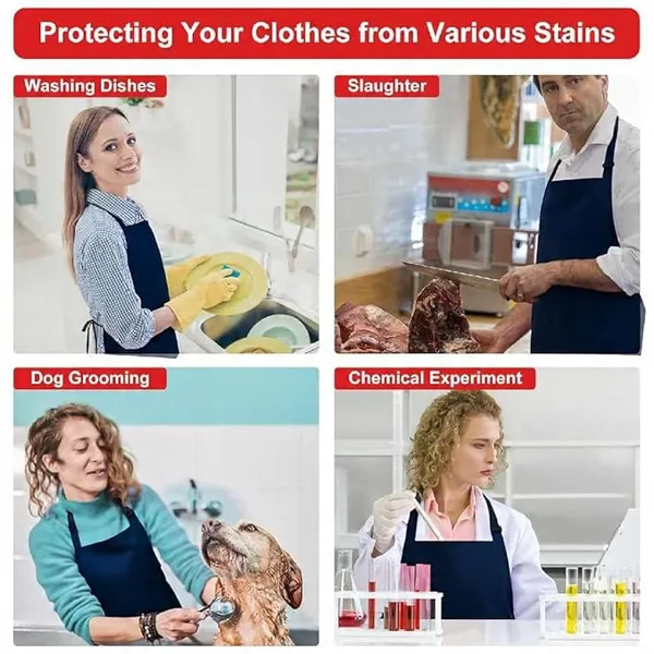 Navy_Blue_Waterproof_Kitchen_Apron_Oil_&_Stain_Resistant_Apron_With_2_Pockets_For_Home