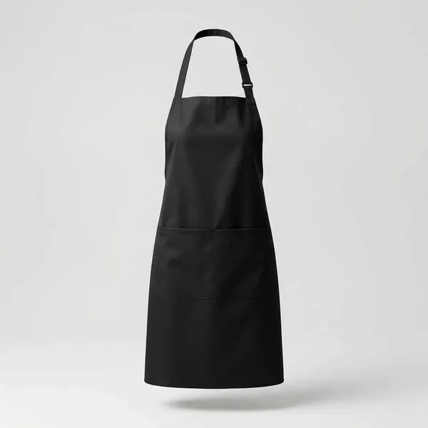 Black_Waterproof_Kitchen_Apron_Oil_&_Stain_Resistant_Apron_With_2_Pockets_For_Home