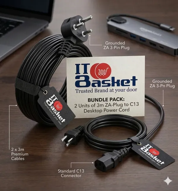 ITBasket_Ultra_Desktop_Power_Cable_Pack_2X_3M_Cables_Heavy-Duty_Reliable