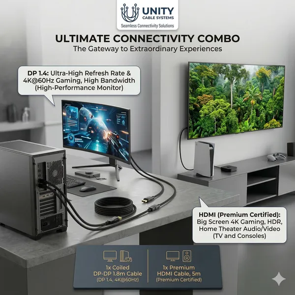ITBasket_Display_Combo_Dp-Dp_1.8M_+_Hdmi_4K_5M_Cable_High-Speed_4K_Uhd