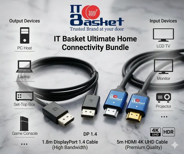 ITBasket_Display_Combo_Dp-Dp_1.8M_+_Hdmi_4K_5M_Cable_High-Speed_4K_Uhd