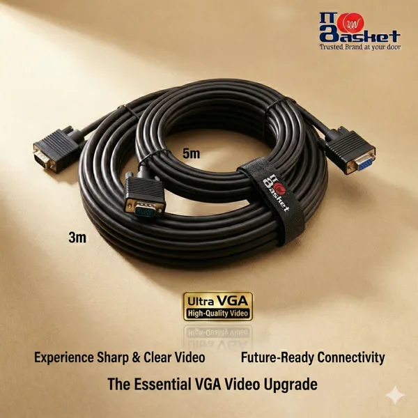 ITBasket_Ultra_VGA_Combo_Pack_Includes_Vga_5M_+_Vga_3M_Cables_High-Quality_Video