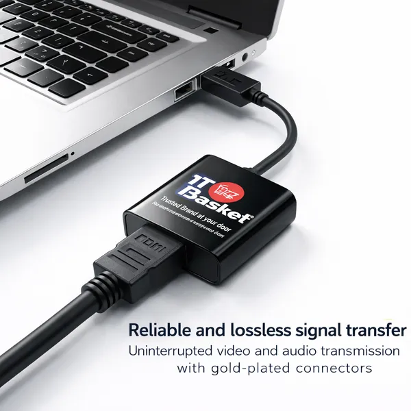 ITBasket_Display_port(Dp)_To_Hdmi_Adapter_Full_Hd_Plug_&_Play_Compact_Size