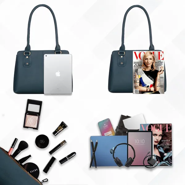 Keywest_Women's_Penguin_Tote_Handbag_for_Women_|_Hobo_Bag_for_Work_|_Ladies_Purse_|_Stylish_Shoulder_Bag_|_Gift_For_Women_|_Blue