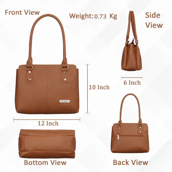 Keywest_Women's_Penguin_Tote_Handbag_for_Women_|_Hobo_Bag_for_Work_|_Ladies_Purse_|_Stylish_Shoulder_Bag_|_Gift_For_Women_|_Tan