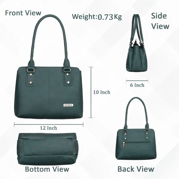 Keywest_Women's_Penguin_Tote_Handbag_for_Women_|_Hobo_Bag_for_Work_|_Ladies_Purse_|_Stylish_Shoulder_Bag_|_Gift_For_Women_|_Green