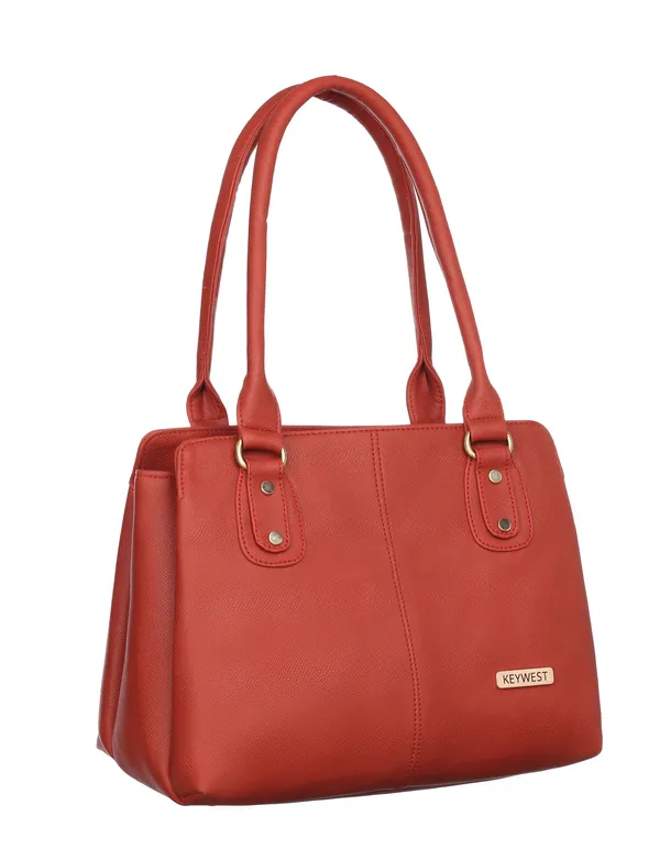 Keywest_Women's_Penguin_Tote_Handbag_for_Women_|_Hobo_Bag_for_Work_|_Ladies_Purse_|_Stylish_Shoulder_Bag_|_Gift_For_Women_|_Red