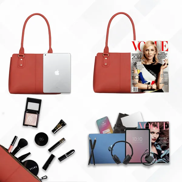 Keywest_Women's_Penguin_Tote_Handbag_for_Women_|_Hobo_Bag_for_Work_|_Ladies_Purse_|_Stylish_Shoulder_Bag_|_Gift_For_Women_|_Red