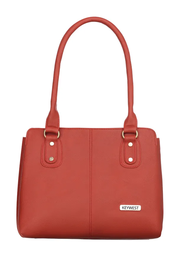 Keywest_Women's_Penguin_Tote_Handbag_for_Women_|_Hobo_Bag_for_Work_|_Ladies_Purse_|_Stylish_Shoulder_Bag_|_Gift_For_Women_|_Red