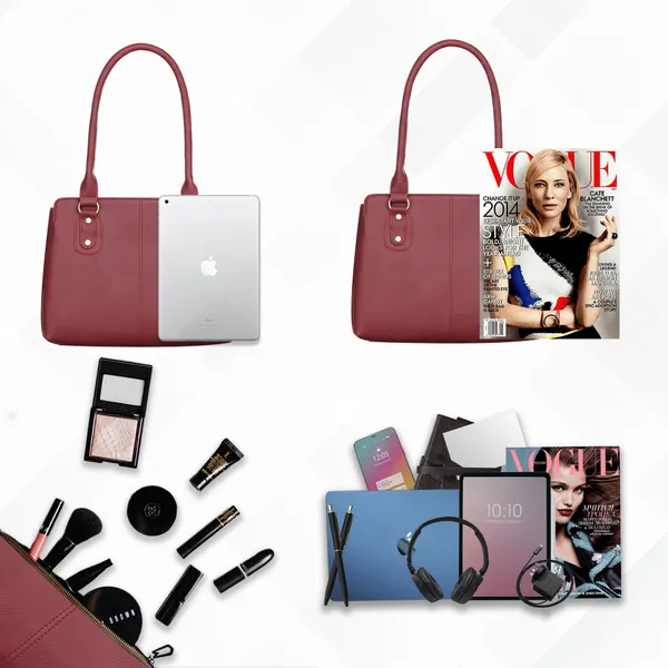Keywest_Women's_Penguin_Tote_Handbag_for_Women_|_Hobo_Bag_for_Work_|_Ladies_Purse_|_Stylish_Shoulder_Bag_|_Gift_For_Women_|_Maroon