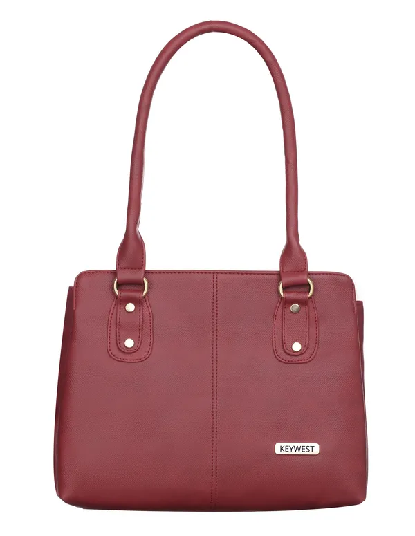 Keywest_Women's_Penguin_Tote_Handbag_for_Women_|_Hobo_Bag_for_Work_|_Ladies_Purse_|_Stylish_Shoulder_Bag_|_Gift_For_Women_|_Maroon