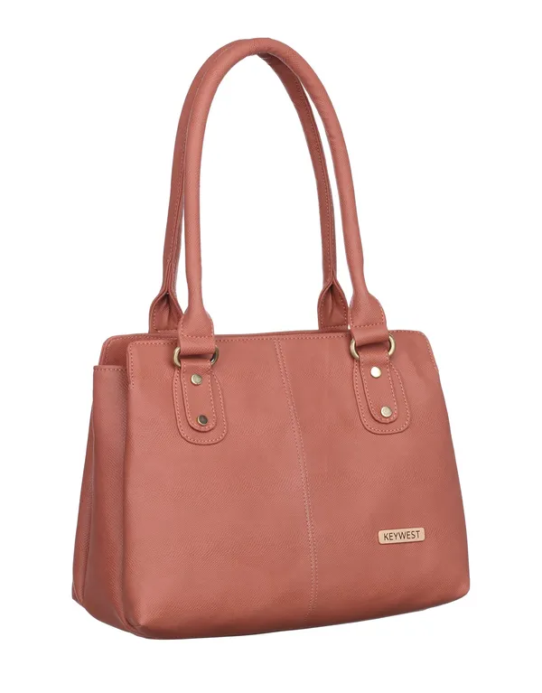 Keywest_Women's_Penguin_Tote_Handbag_for_Women_|_Hobo_Bag_for_Work_|_Ladies_Purse_|_Stylish_Shoulder_Bag_|_Gift_For_Women_|_Light_Pink