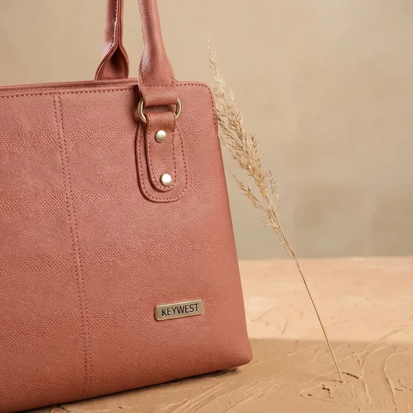 Keywest_Women's_Penguin_Tote_Handbag_for_Women_|_Hobo_Bag_for_Work_|_Ladies_Purse_|_Stylish_Shoulder_Bag_|_Gift_For_Women_|_Light_Pink