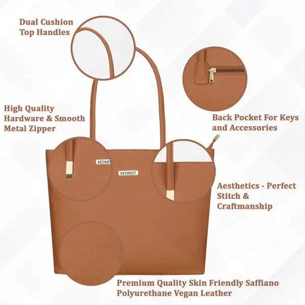 Keywest_Women's_Betula_Tote_Handbag_for_Women_|_Hobo_Bag_for_Work_|_Ladies_Purse_|_Stylish_Shoulder_Bag_|_Gift_For_Women_|_Tan