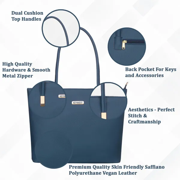 Keywest_Women's_Betula_Tote_Handbag_for_Women_|_Hobo_Bag_for_Work_|_Ladies_Purse_|_Stylish_Shoulder_Bag_|_Gift_For_Women_|_Blue