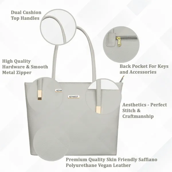 Keywest_Women's_Betula_Tote_Handbag_for_Women_|_Hobo_Bag_for_Work_|_Ladies_Purse_|_Stylish_Shoulder_Bag_|_Gift_For_Women_|_Grey