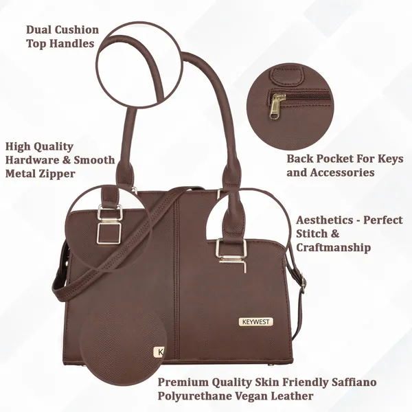 Keywest_Women's_Arlington_Tote_Handbag_for_Women_|_Hobo_Bag_for_Work_|_Ladies_Purse_|_Stylish_Shoulder_Bag_|_Gift_For_Women_|_Brown