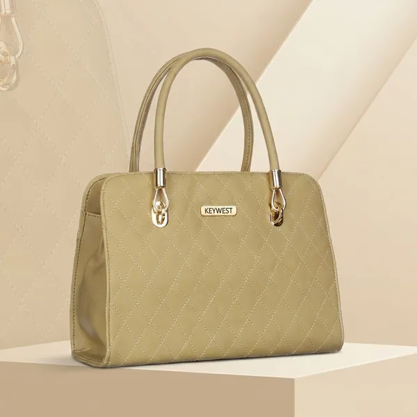Keywest_Women's_Diamond_Tote_Handbag_for_Women_|_Hobo_Bag_for_Work_|_Ladies_Purse_|_Stylish_Shoulder_Bag_|_Gift_For_Women_|_Beige