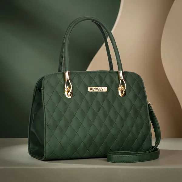 Keywest_Women's_Diamond_Tote_Handbag_for_Women_|_Hobo_Bag_for_Work_|_Ladies_Purse_|_Stylish_Shoulder_Bag_|_Gift_For_Women_|_Green