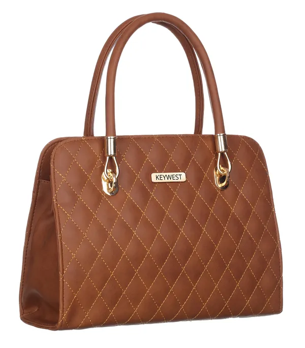 Keywest_Women's_Diamond_Tote_Handbag_for_Women_|_Hobo_Bag_for_Work_|_Ladies_Purse_|_Stylish_Shoulder_Bag_|_Gift_For_Women_|_Tan