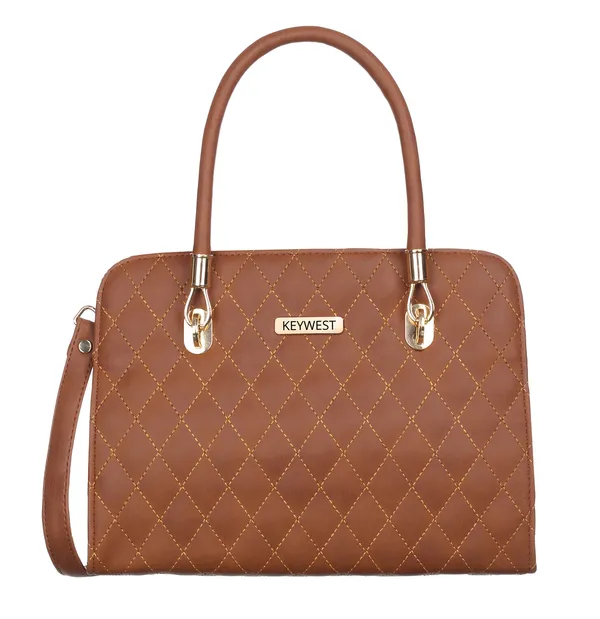 Keywest_Women's_Diamond_Tote_Handbag_for_Women_|_Hobo_Bag_for_Work_|_Ladies_Purse_|_Stylish_Shoulder_Bag_|_Gift_For_Women_|_Tan
