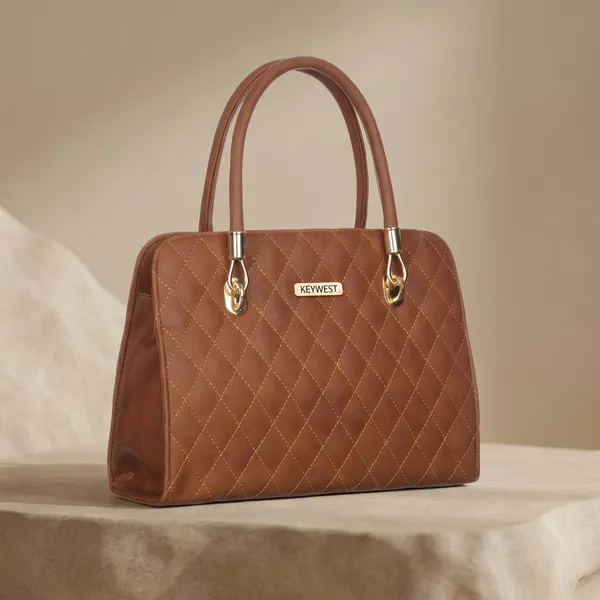 Keywest_Women's_Diamond_Tote_Handbag_for_Women_|_Hobo_Bag_for_Work_|_Ladies_Purse_|_Stylish_Shoulder_Bag_|_Gift_For_Women_|_Tan
