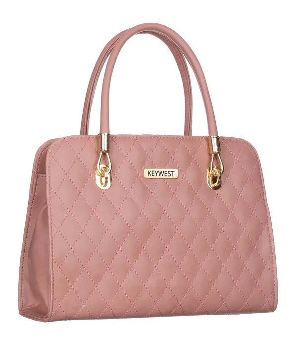 Keywest_Women's_Diamond_Tote_Handbag_for_Women_|_Hobo_Bag_for_Work_|_Ladies_Purse_|_Stylish_Shoulder_Bag_|_Gift_For_Women_|_Light_Pink