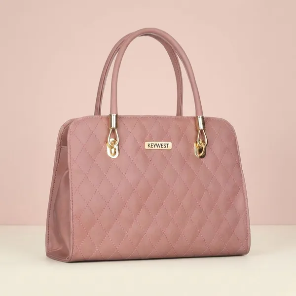 Keywest_Women's_Diamond_Tote_Handbag_for_Women_|_Hobo_Bag_for_Work_|_Ladies_Purse_|_Stylish_Shoulder_Bag_|_Gift_For_Women_|_Light_Pink