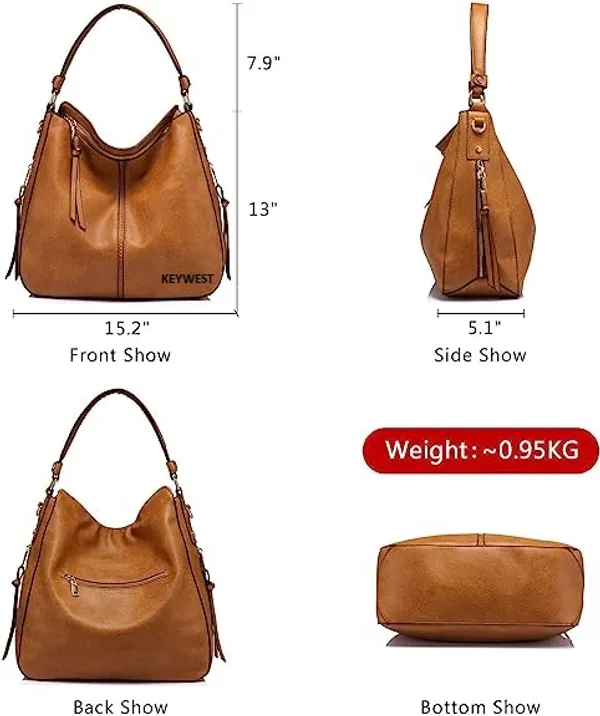 Keywest_Women's_Classic_Tote_Handbag_for_Women_|_Hobo_Bag_for_Work_|_Ladies_Purse_|_Stylish_Shoulder_Bag_|_Gift_For_Women_|_Tan