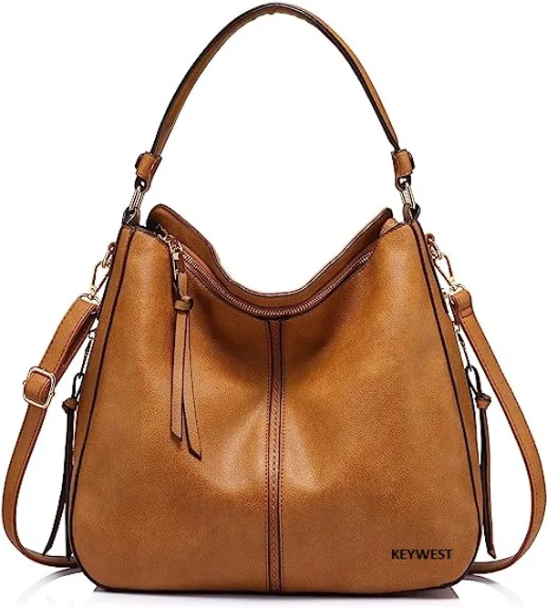 Keywest_Women's_Classic_Tote_Handbag_for_Women_|_Hobo_Bag_for_Work_|_Ladies_Purse_|_Stylish_Shoulder_Bag_|_Gift_For_Women_|_Tan
