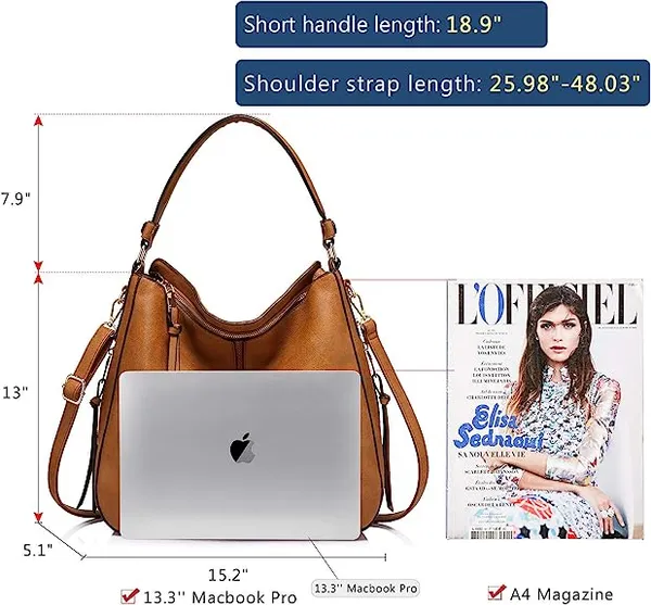 Keywest_Women's_Classic_Tote_Handbag_for_Women_|_Hobo_Bag_for_Work_|_Ladies_Purse_|_Stylish_Shoulder_Bag_|_Gift_For_Women_|_Tan