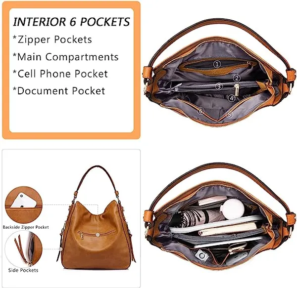 Keywest_Women's_Classic_Tote_Handbag_for_Women_|_Hobo_Bag_for_Work_|_Ladies_Purse_|_Stylish_Shoulder_Bag_|_Gift_For_Women_|_Tan