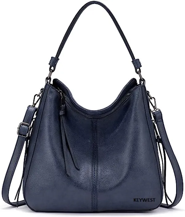 Keywest_Women's_Classic_Tote_Handbag_for_Women_|_Hobo_Bag_for_Work_|_Ladies_Purse_|_Stylish_Shoulder_Bag_|_Gift_For_Women_|_Blue