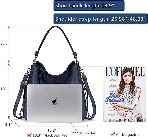 Keywest_Women's_Classic_Tote_Handbag_for_Women_|_Hobo_Bag_for_Work_|_Ladies_Purse_|_Stylish_Shoulder_Bag_|_Gift_For_Women_|_Blue