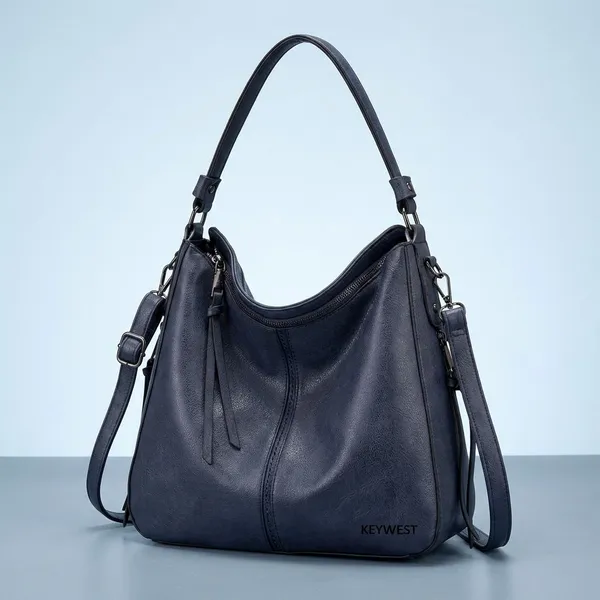Keywest_Women's_Classic_Tote_Handbag_for_Women_|_Hobo_Bag_for_Work_|_Ladies_Purse_|_Stylish_Shoulder_Bag_|_Gift_For_Women_|_Blue