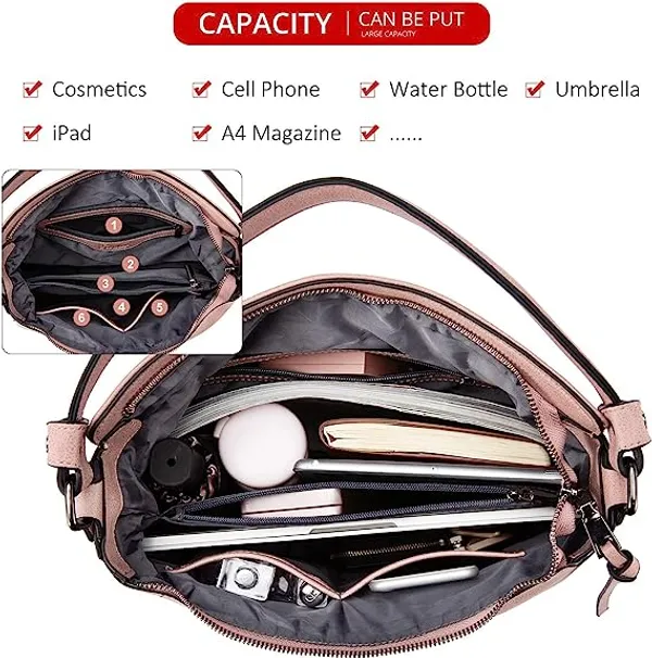 Keywest_Women's_Classic_Tote_Handbag_for_Women_|_Hobo_Bag_for_Work_|_Ladies_Purse_|_Stylish_Shoulder_Bag_|_Gift_For_Women_|_Light_Pink
